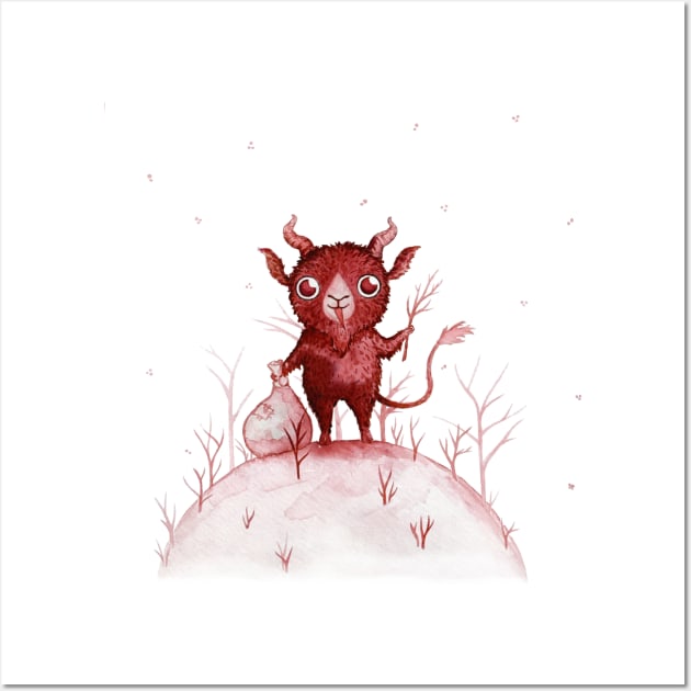 Adorable krampus Wall Art by Hana Nekrep Art